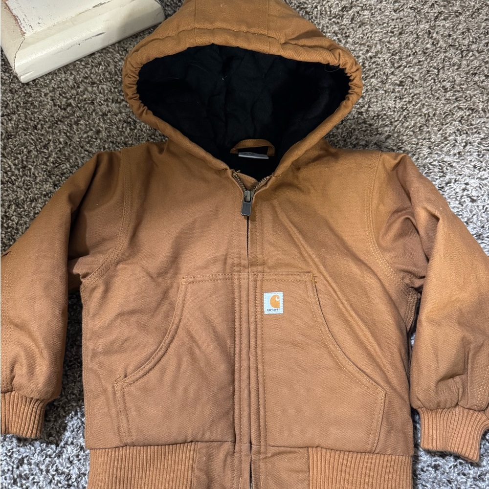 Almost NEW Boys Carhartt quilted coat jacket